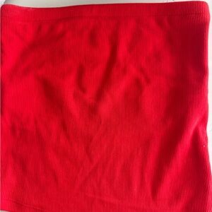 a new day Red Ribbed Women's Top